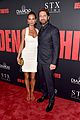 gerard butler brings girlfriend morgan brown to den of thieves premiere 01